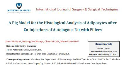 自體脂肪移植之團隊研究刊登國際期刊